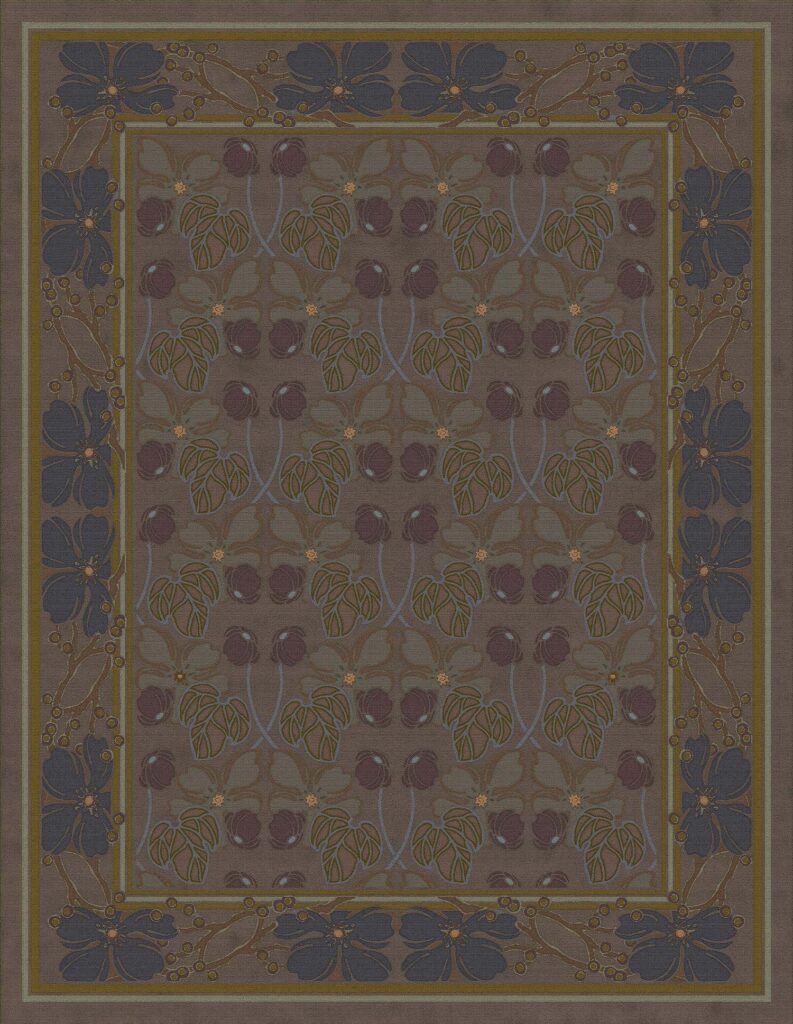 Hand knotted garden rug