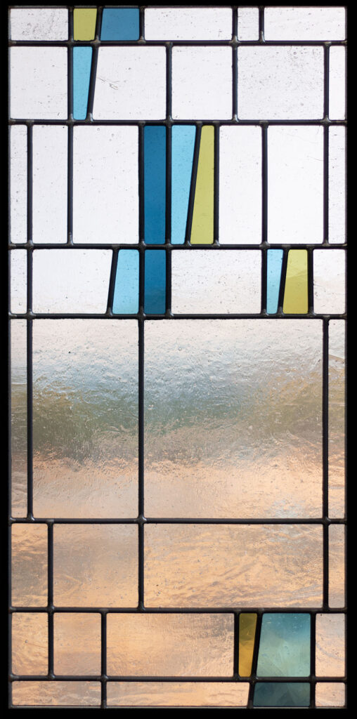 Stained glass leadlight in surf pattern