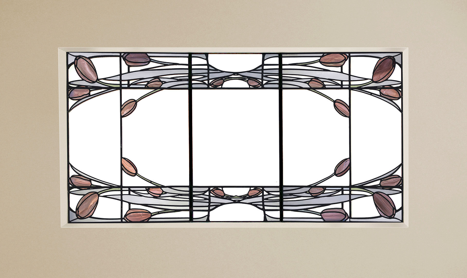 Stained glass tulip laylight